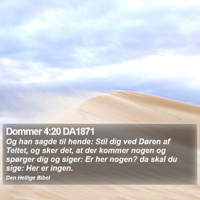 Dommer 4:20 DA1871 Bible Verse Image
