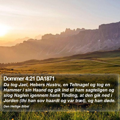 Dommer 4:21 DA1871 Bible Verse Image