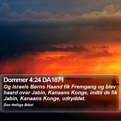 Dommer 4:24 DA1871 Bible Verse Image