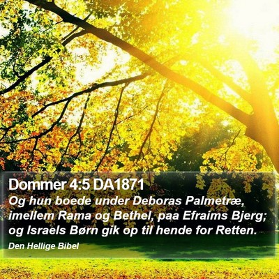 Dommer 4:5 DA1871 Bible Verse Image