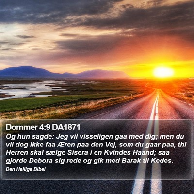 Dommer 4:9 DA1871 Bible Verse Image