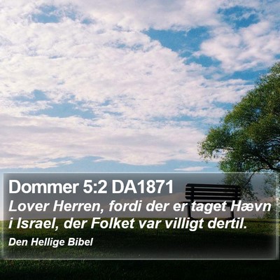 Dommer 5:2 DA1871 Bible Verse Image