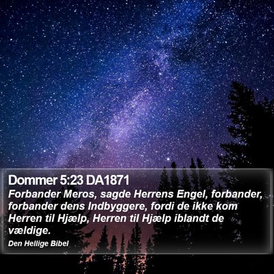 Dommer 5:23 DA1871 Bible Verse Image
