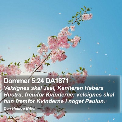 Dommer 5:24 DA1871 Bible Verse Image
