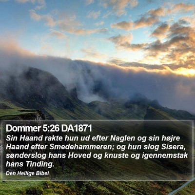 Dommer 5:26 DA1871 Bible Verse Image