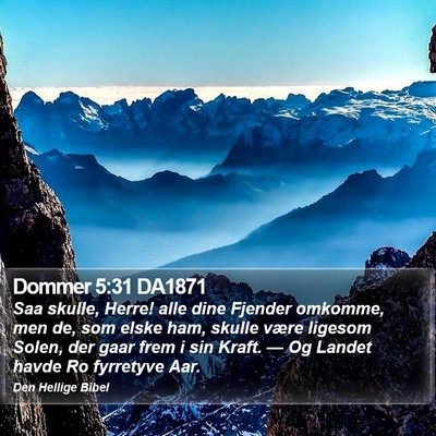Dommer 5:31 DA1871 Bible Verse Image