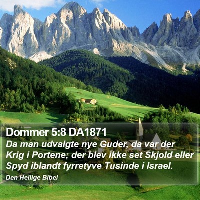 Dommer 5:8 DA1871 Bible Verse Image