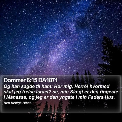 Dommer 6:15 DA1871 Bible Verse Image