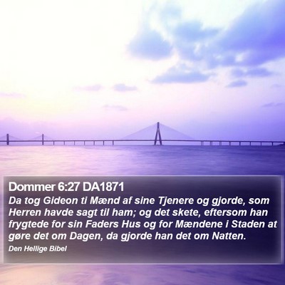 Dommer 6:27 DA1871 Bible Verse Image