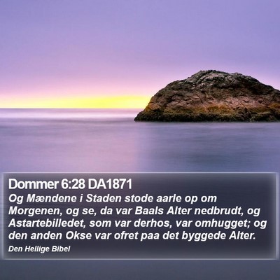Dommer 6:28 DA1871 Bible Verse Image