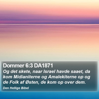 Dommer 6:3 DA1871 Bible Verse Image