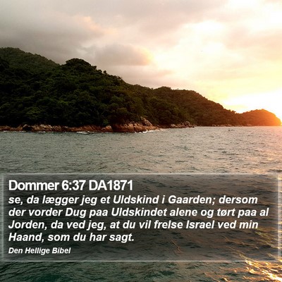 Dommer 6:37 DA1871 Bible Verse Image