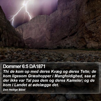 Dommer 6:5 DA1871 Bible Verse Image