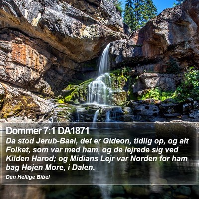 Dommer 7:1 DA1871 Bible Verse Image