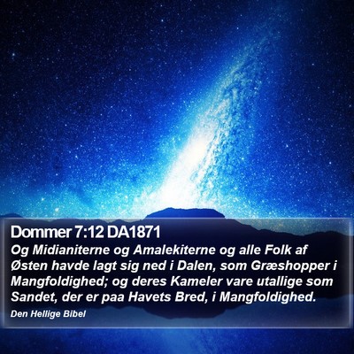 Dommer 7:12 DA1871 Bible Verse Image