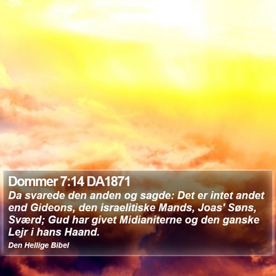 Dommer 7:14 DA1871 Bible Verse Image