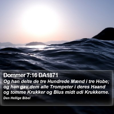 Dommer 7:16 DA1871 Bible Verse Image