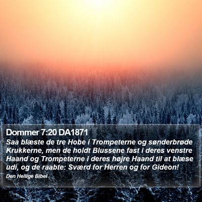 Dommer 7:20 DA1871 Bible Verse Image