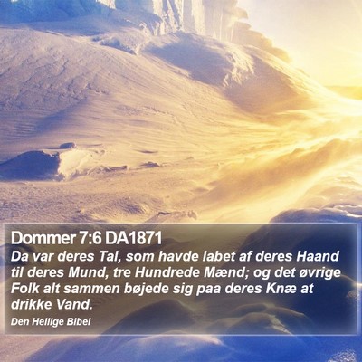 Dommer 7:6 DA1871 Bible Verse Image