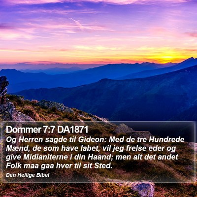 Dommer 7:7 DA1871 Bible Verse Image