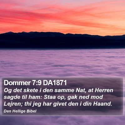 Dommer 7:9 DA1871 Bible Verse Image