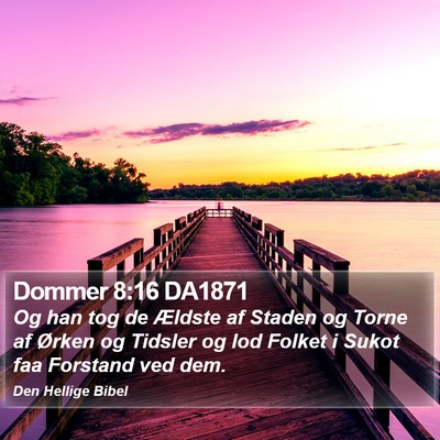 Dommer 8:16 DA1871 Bible Verse Image