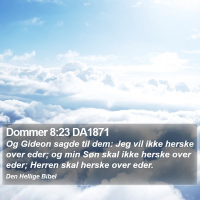 Dommer 8:23 DA1871 Bible Verse Image