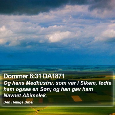 Dommer 8:31 DA1871 Bible Verse Image