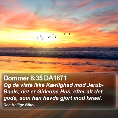 Dommer 8:35 DA1871 Bible Verse Image