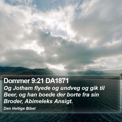 Dommer 9:21 DA1871 Bible Verse Image