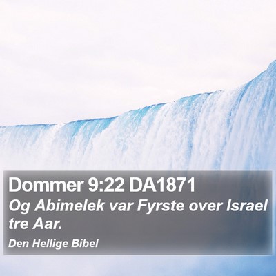 Dommer 9:22 DA1871 Bible Verse Image