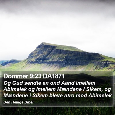 Dommer 9:23 DA1871 Bible Verse Image