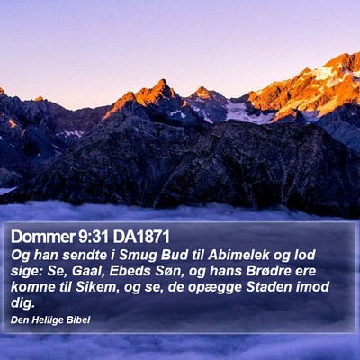 Dommer 9:31 DA1871 Bible Verse Image