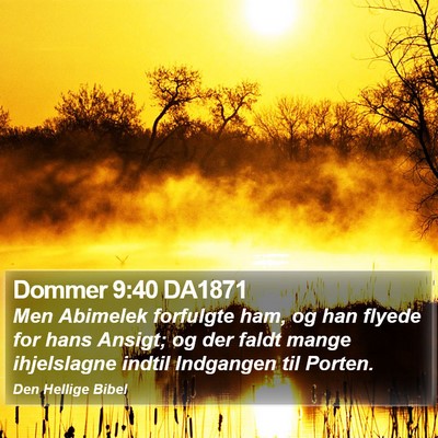 Dommer 9:40 DA1871 Bible Verse Image