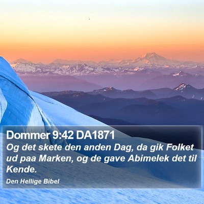 Dommer 9:42 DA1871 Bible Verse Image