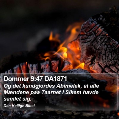 Dommer 9:47 DA1871 Bible Verse Image
