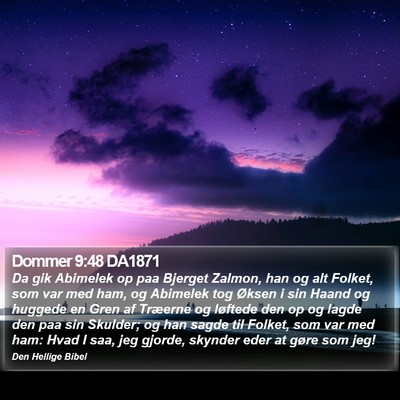 Dommer 9:48 DA1871 Bible Verse Image