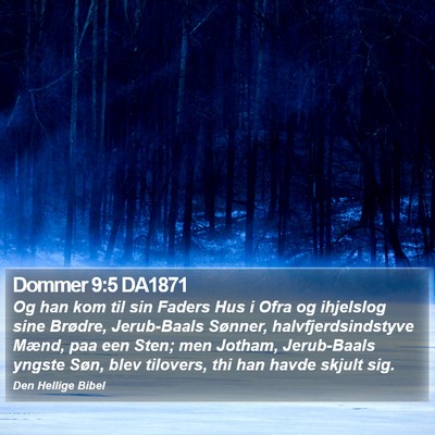 Dommer 9:5 DA1871 Bible Verse Image