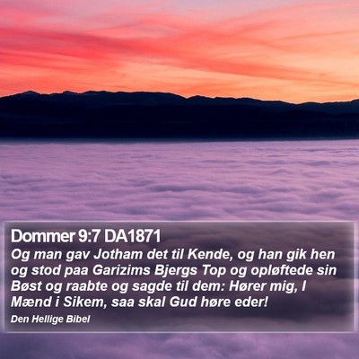 Dommer 9:7 DA1871 Bible Verse Image