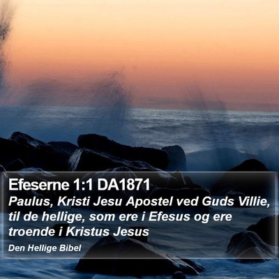 Efeserne 1:1 DA1871 Bible Verse Image