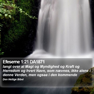 Efeserne 1:21 DA1871 Bible Verse Image