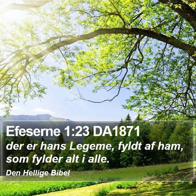 Efeserne 1:23 DA1871 Bible Verse Image