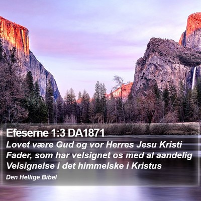 Efeserne 1:3 DA1871 Bible Verse Image