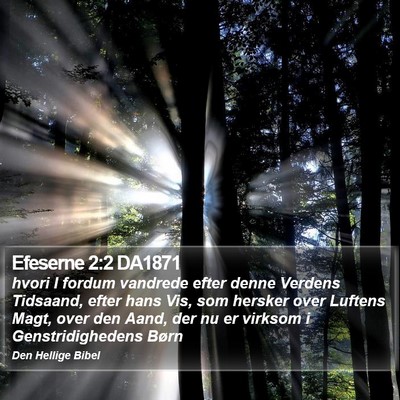 Efeserne 2:2 DA1871 Bible Verse Image