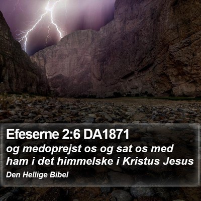 Efeserne 2:6 DA1871 Bible Verse Image