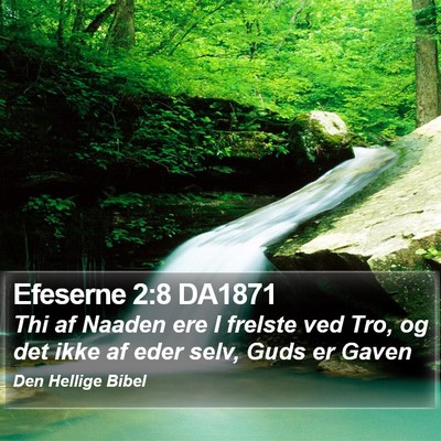 Efeserne 2:8 DA1871 Bible Verse Image