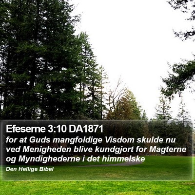 Efeserne 3:10 DA1871 Bible Verse Image