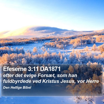 Efeserne 3:11 DA1871 Bible Verse Image