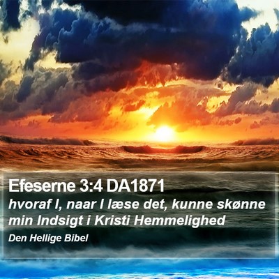 Efeserne 3:4 DA1871 Bible Verse Image