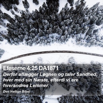 Efeserne 4:25 DA1871 Bible Verse Image